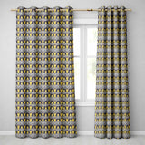 Ornate Buddha Faces with Detailed Pattern Seamless Design  Readymade Eyelet Ring Top Thermal 100% Blackout Curtains