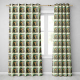 Classic Tiger Full Body Stamp Design Seamless Pattern  Readymade Eyelet Ring Top Thermal 100% Blackout Curtains