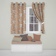 Cute Baby Koala Bears with Stars on Warm Brown Background Seamless Pattern  Readymade Eyelet Ring Top Thermal 100% Blackout Curtains