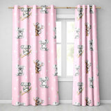 Cute Baby Koala Bears with Stars on Blush Pink Background Seamless Pattern  Readymade Eyelet Ring Top Thermal 100% Blackout Curtains