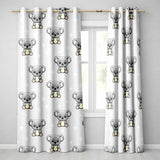 Cute Cartoon Koala Bears with White Stars on Light Beige Background   Readymade Eyelet Ring Top Thermal 100% Blackout Curtains