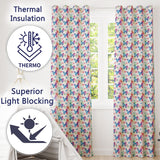 Artistic Watercolor Butterflies with Paint Splash Effect Seamless Pattern  Readymade Eyelet Ring Top Thermal 100% Blackout Curtains