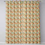 Warm Toned Butterflies with Artistic Vintage Wash Seamless Pattern  Readymade Eyelet Ring Top Thermal 100% Blackout Curtains