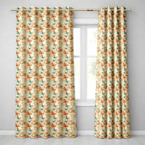 Warm Toned Butterflies with Artistic Vintage Wash Seamless Pattern  Readymade Eyelet Ring Top Thermal 100% Blackout Curtains