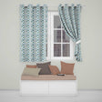 Large Blue Daisy Floral Pattern with Soft Detail Seamless Pattern  Readymade Eyelet Ring Top Thermal 100% Blackout Curtains