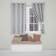 Pastel Blue and Pink Hydrangea Floral Seamless Pattern  Readymade Eyelet Ring Top Thermal 100% Blackout Curtains