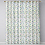 Soft Beige Moon and Cloud Watercolor Seamless Pattern  Readymade Eyelet Ring Top Thermal 100% Blackout Curtains