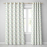 Soft Beige Moon and Cloud Watercolor Seamless Pattern  Readymade Eyelet Ring Top Thermal 100% Blackout Curtains