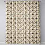 Neutral Beige Celestial Moon and Stars Seamless Pattern  Readymade Eyelet Ring Top Thermal 100% Blackout Curtains