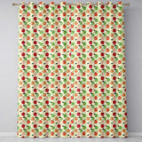 Colorful Apples Fruit Pattern with Leaves Seamless Design  Readymade Eyelet Ring Top Thermal 100% Blackout Curtains