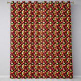 Realistic Red and Green Apples Cluster Seamless Pattern  Readymade Eyelet Ring Top Thermal 100% Blackout Curtains