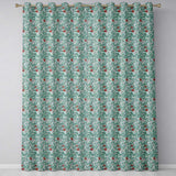 Botanical Branches with Red Berries and Leaves Seamless Pattern  Readymade Eyelet Ring Top Thermal 100% Blackout Curtains
