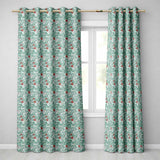 Botanical Branches with Red Berries and Leaves Seamless Pattern  Readymade Eyelet Ring Top Thermal 100% Blackout Curtains
