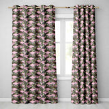 Vintage Bats and Floral Art Nouveau Style Seamless Pattern  Readymade Eyelet Ring Top Thermal 100% Blackout Curtains