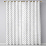 Classic Beige Ornamental Damask Motif Seamless Pattern  Readymade Eyelet Ring Top Thermal 100% Blackout Curtains