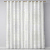 Vintage Beige Floral Damask Repeating Seamless Pattern  Readymade Eyelet Ring Top Thermal 100% Blackout Curtains