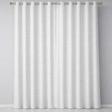 Elegant Small Scale Floral Damask Beige Seamless Pattern  Readymade Eyelet Ring Top Thermal 100% Blackout Curtains