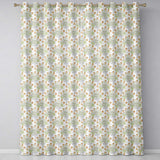 Vintage Botanical Flowers and Leaves Natural Seamless Pattern  Readymade Eyelet Ring Top Thermal 100% Blackout Curtains