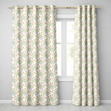 Vintage Botanical Flowers and Leaves Natural Seamless Pattern  Readymade Eyelet Ring Top Thermal 100% Blackout Curtains