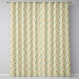 Neutral Beige Butterfly Soft Vintage Background Seamless Pattern  Readymade Eyelet Ring Top Thermal 100% Blackout Curtains