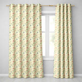 Neutral Beige Butterfly Soft Vintage Background Seamless Pattern  Readymade Eyelet Ring Top Thermal 100% Blackout Curtains