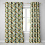 Art Nouveau Lily Flowers with Moths Decorative Seamless Pattern  Readymade Eyelet Ring Top Thermal 100% Blackout Curtains