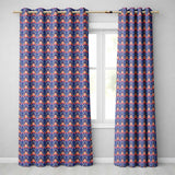 Vibrant Ornate Floral Damask with Bold Orange and Teal Seamless Pattern  Readymade Eyelet Ring Top Thermal 100% Blackout Curtains