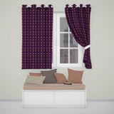 Bold Purple and Magenta Floral Damask Luxury Seamless Pattern  Readymade Eyelet Ring Top Thermal 100% Blackout Curtains