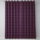 Bold Purple and Magenta Floral Damask Luxury Seamless Pattern  Readymade Eyelet Ring Top Thermal 100% Blackout Curtains