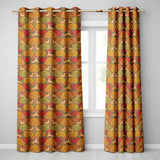 Autumn Forest Deer with Golden Trees Woodland Seamless Pattern  Readymade Eyelet Ring Top Thermal 100% Blackout Curtains