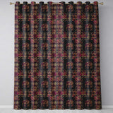 Ornate Gold Elephant and Floral Vintage Seamless Pattern  Readymade Eyelet Ring Top Thermal 100% Blackout Curtains