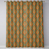 Vintage Art Nouveau Phoenix Bird Ornamental Seamless Pattern  Readymade Eyelet Ring Top Thermal 100% Blackout Curtains