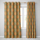 Vintage Art Nouveau Phoenix Bird Ornamental Seamless Pattern  Readymade Eyelet Ring Top Thermal 100% Blackout Curtains