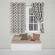 Classic Black White Woodpecker with Berry Branch Seamless Pattern  Readymade Eyelet Ring Top Thermal 100% Blackout Curtains