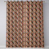 Autumn Woodpecker Birds with Orange Leaves Seamless Pattern  Readymade Eyelet Ring Top Thermal 100% Blackout Curtains