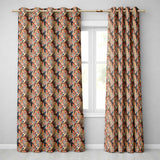 Autumn Woodpecker Birds with Orange Leaves Seamless Pattern  Readymade Eyelet Ring Top Thermal 100% Blackout Curtains