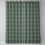 Vintage Style Woodpecker Birds with Blossoms and Berries Seamless Pattern  Readymade Eyelet Ring Top Thermal 100% Blackout Curtains