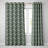 Vintage Style Woodpecker Birds with Blossoms and Berries Seamless Pattern  Readymade Eyelet Ring Top Thermal 100% Blackout Curtains