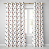 Soft Watercolor Woodpecker Birds with Berry Branch Seamless Pattern  Readymade Eyelet Ring Top Thermal 100% Blackout Curtains