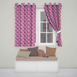 Pink Dahlia Floral Bloom with Soft Purple Leaves Seamless Pattern  Readymade Eyelet Ring Top Thermal 100% Blackout Curtains