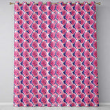 Pink Dahlia Floral Bloom with Soft Purple Leaves Seamless Pattern  Readymade Eyelet Ring Top Thermal 100% Blackout Curtains