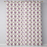 Elegant Purple Damask Floral Vintage Seamless Pattern  Readymade Eyelet Ring Top Thermal 100% Blackout Curtains