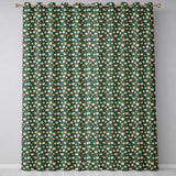 Playful Picnic Baskets and Fruit  Dark Background Seamless Pattern  Readymade Eyelet Ring Top Thermal 100% Blackout Curtains