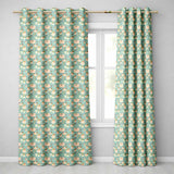 Fresh Picnic Baskets with Flowers and Jars Seamless Pattern  Readymade Eyelet Ring Top Thermal 100% Blackout Curtains
