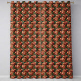 Red Gingham Picnic Basket with Strawberries Seamless Pattern  Readymade Eyelet Ring Top Thermal 100% Blackout Curtains