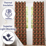 Red Gingham Picnic Basket with Strawberries Seamless Pattern  Readymade Eyelet Ring Top Thermal 100% Blackout Curtains