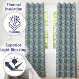 Soft Watercolor Seagulls in Flight Over Sea Seamless Pattern  Readymade Eyelet Ring Top Thermal 100% Blackout Curtains
