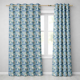 Soft Watercolor Seagulls in Flight Over Sea Seamless Pattern  Readymade Eyelet Ring Top Thermal 100% Blackout Curtains