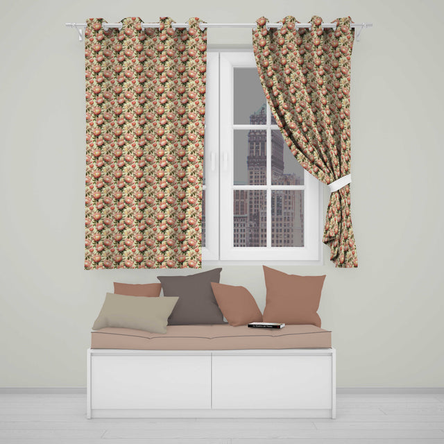 Vintage Protea Floral Botanical Seamless Pattern  Readymade Eyelet Ring Top Thermal 100% Blackout Curtains