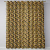 Elegant Autumn Leaves and Swirling Vines Seamless Pattern  Readymade Eyelet Ring Top Thermal 100% Blackout Curtains